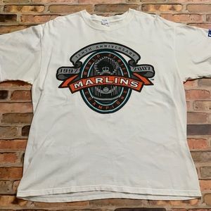 Vintage Marlins Baseball 10 anniversary t shirt